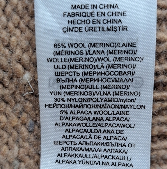 Lauren Ralph Lauren Shawl Wool/Alpaca Blend Knitted Open Cardigan  Size S - Picture 7 of 7